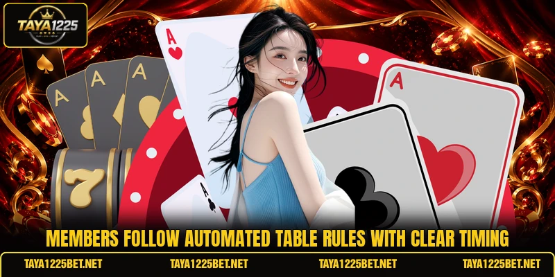 Members follow automated table rules with clear timing