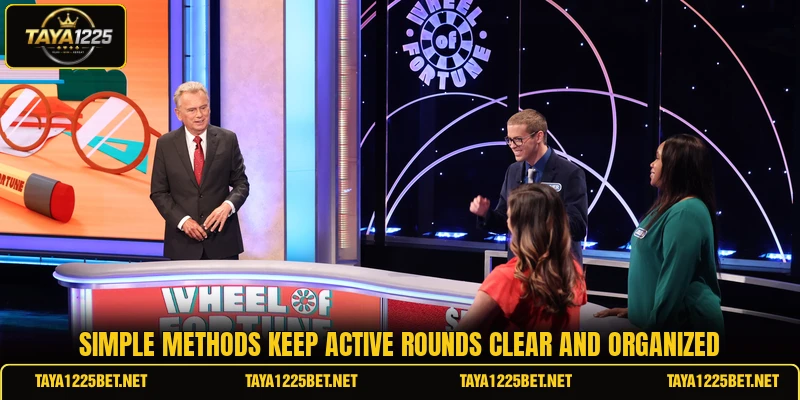 Simple methods keep active rounds clear and organized